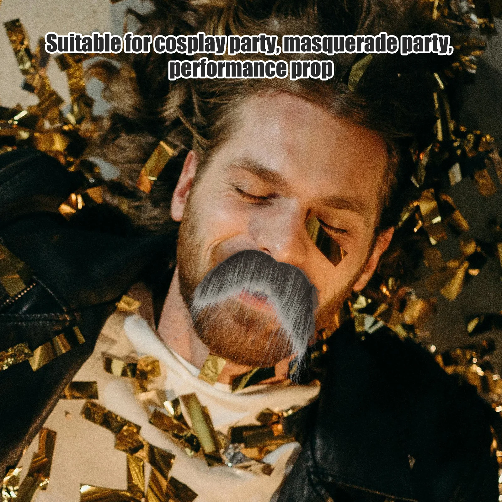 1 قطعة اللحية وهمية شارب واقعي لحية اصطناعية للكبار حفلة الهالوين تأثيري حلي محاكاة حفلة تنكرية ملحق