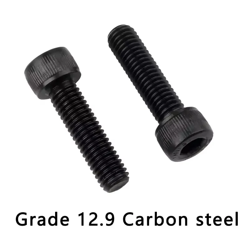 12.9 grade carbon steel black cylindrical head hexagonal machine wire M1.4-M4 cup head hexagonal bolt DIN912