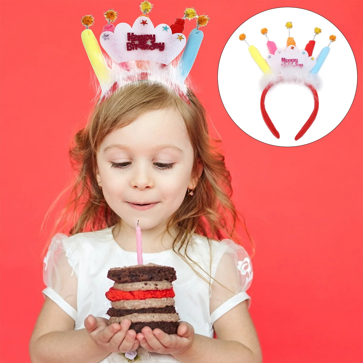 

Birthday Cake Headb Girls Hair Accessories Party Headpiece Children Cloth Birthday Hair Hoops Kids Headb Travel Beach