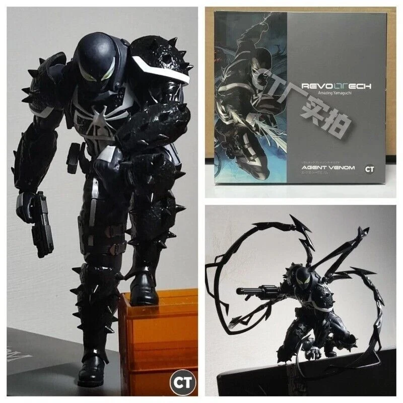 CT Toys Revoltech 놀라운 야마구치 에이전트 베놈 액션 피규어 새 제품 박스 있음 재고 있음