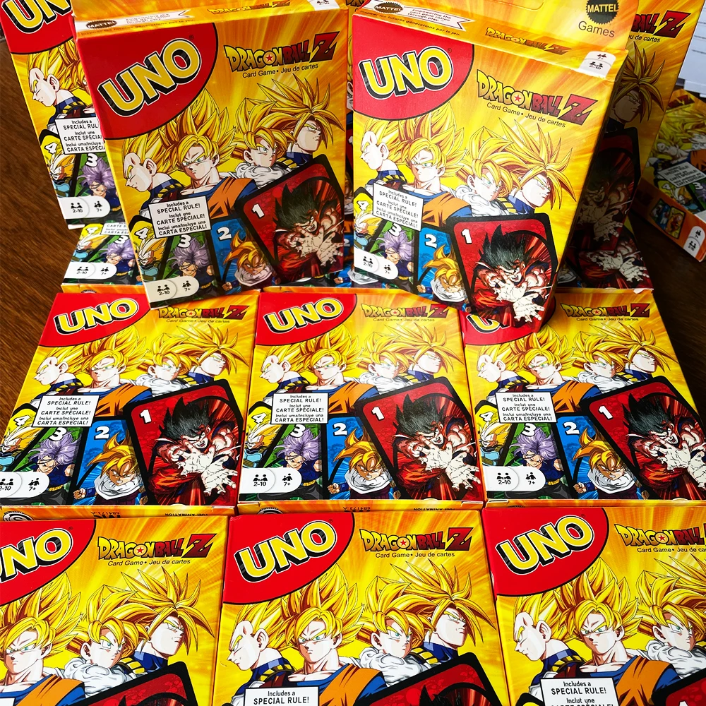 2025 Board Game Mattel Games UNO Dragon Ball Z Card Game for Family Night Featuring Tv Show Themed Graphics Party Games