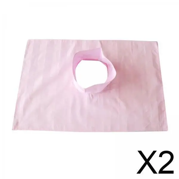

Breathable Massage Bed Sheet Cover with Head Hole Reusable Satin Cotton Protector for Spa and Beauty Salon