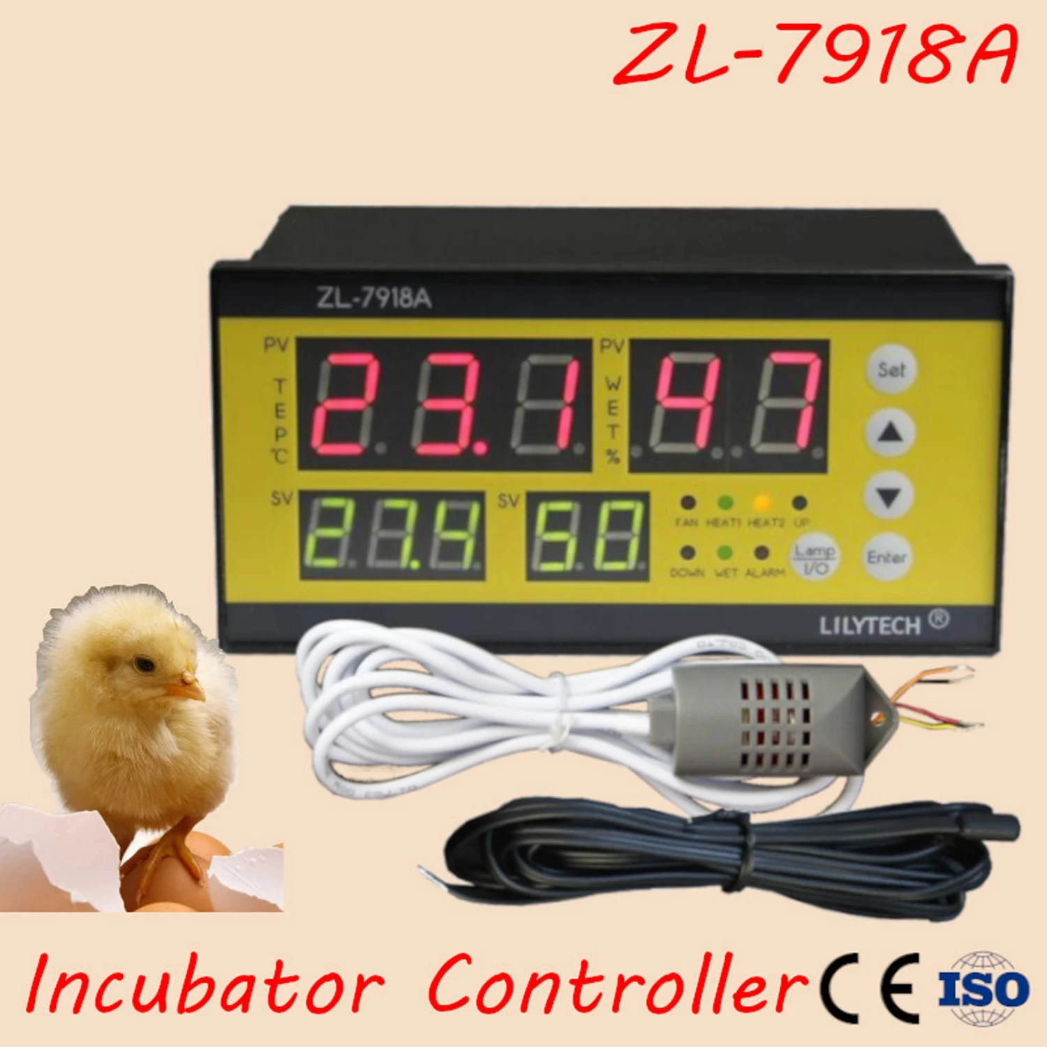 ZL-7918A Multifunctional Automatic Controller Automatic Incubator Temperature Humidity Controller Incubation controller XM-18