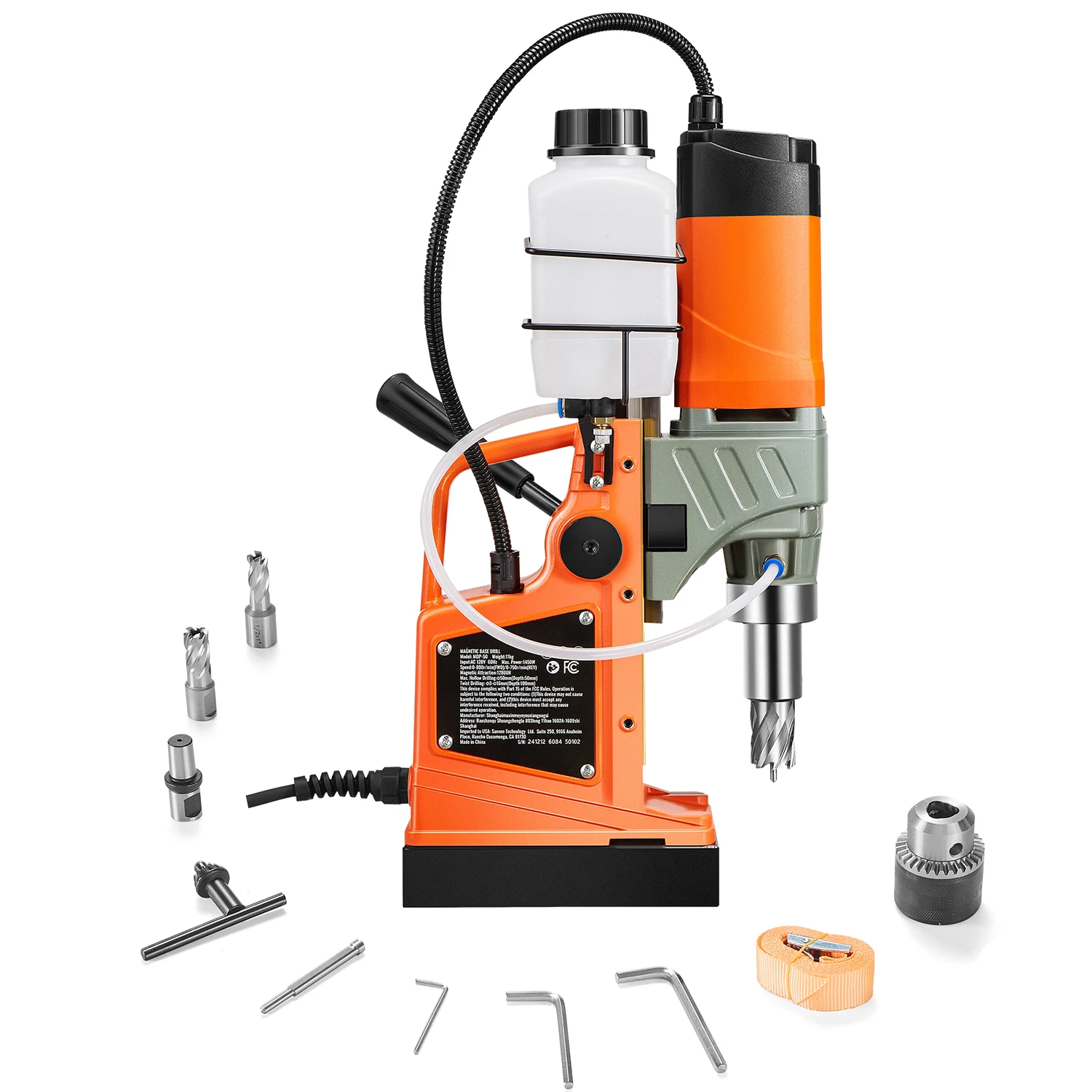 SucceBuy Magnetische Boor 1450 W Motor Saai Diameter 2810 lbf Draagbare Elektrische Mag Kolomboor Variabele Snelheid Boormachine - afbeelding 2