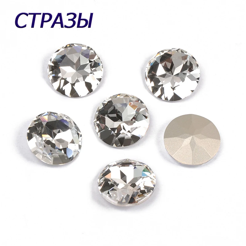 1201 Round Clear K9 Fancy Glass Crystal Different Sizes Nail Art Decoration Rhinestones for 3D Nails Accessories