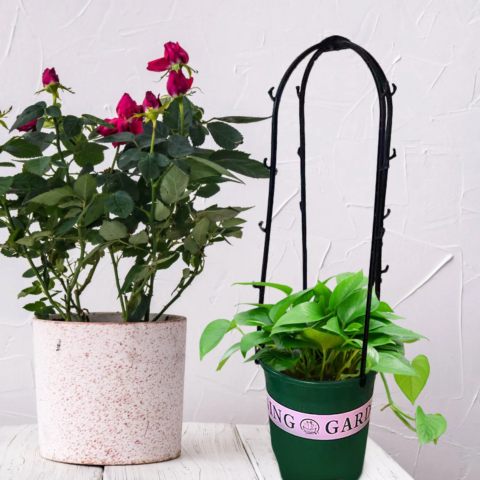 6pcs Flower Stand For Potted Plants Plastic Garden Trellis Smooth No Burrs Plant Support Stick Climbing Plants Indoor Decorative