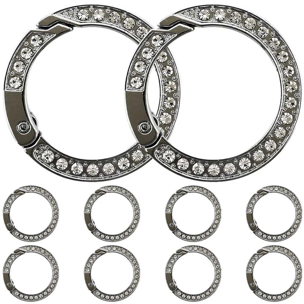 

10Pcs Alloy Round Key Rings Durable Split Rings for Keys Car Keychain DIY Craft Supplies Key Ring Keyrings Keys Holder Ring