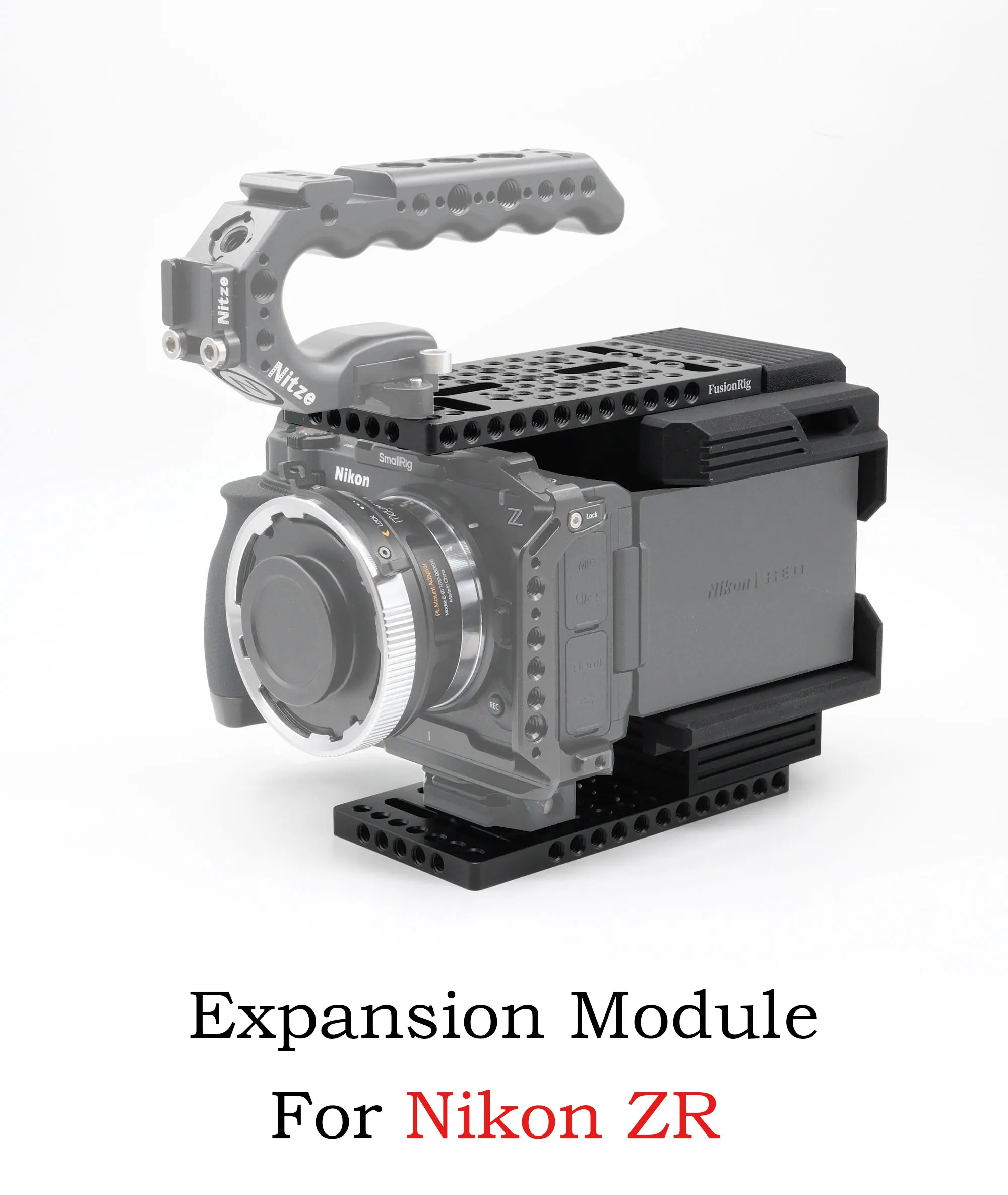 FusionRig for Nikon ZR Camera Cage Expansion Module with Type-c D-Tap Interface