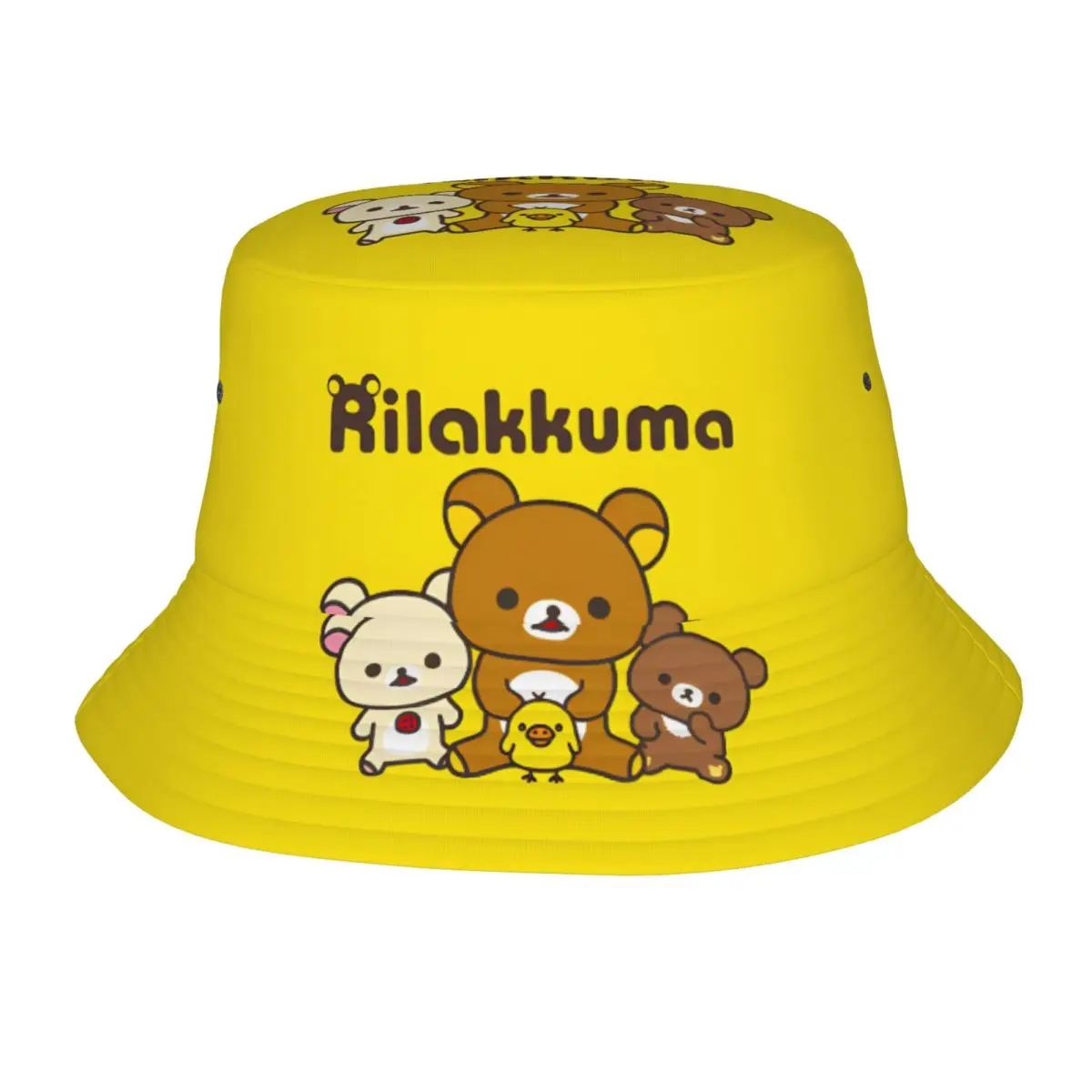 حار الصيف أغطية الرأس Rilakkuma الكرتون ميرش دلو القبعات نمط في سن المراهقة قبعات للحماية من الشمس بوب الأشعة فوق البنفسجية حماية قبعات الصيد الرياضة في الهواء الطلق