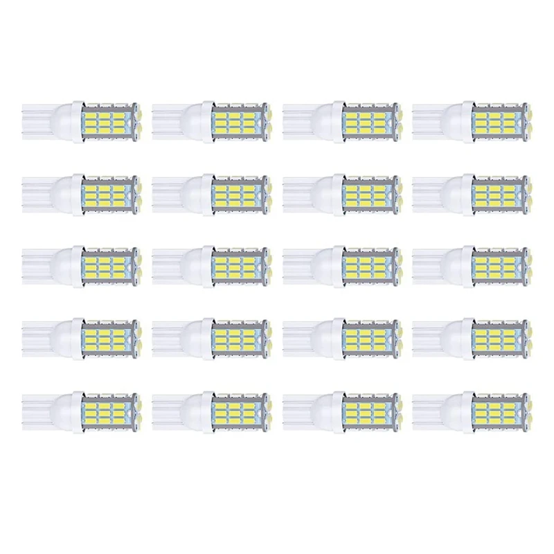 T10 921 194 168 175 LED Bulbs 20-Packs, 3014 42-SMD LED RV Camper Trailer Boat Trunk Dome Map License Lights