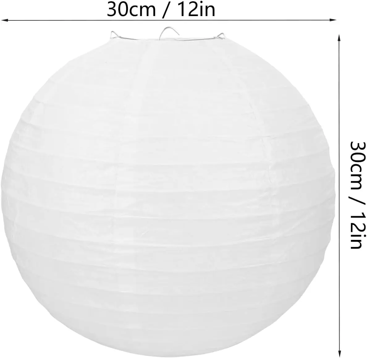 30 Pack 12 Inch Chinese Paper Lanterns White Round Paper Lanterns for Party Decorations, Weddings, Birthdays