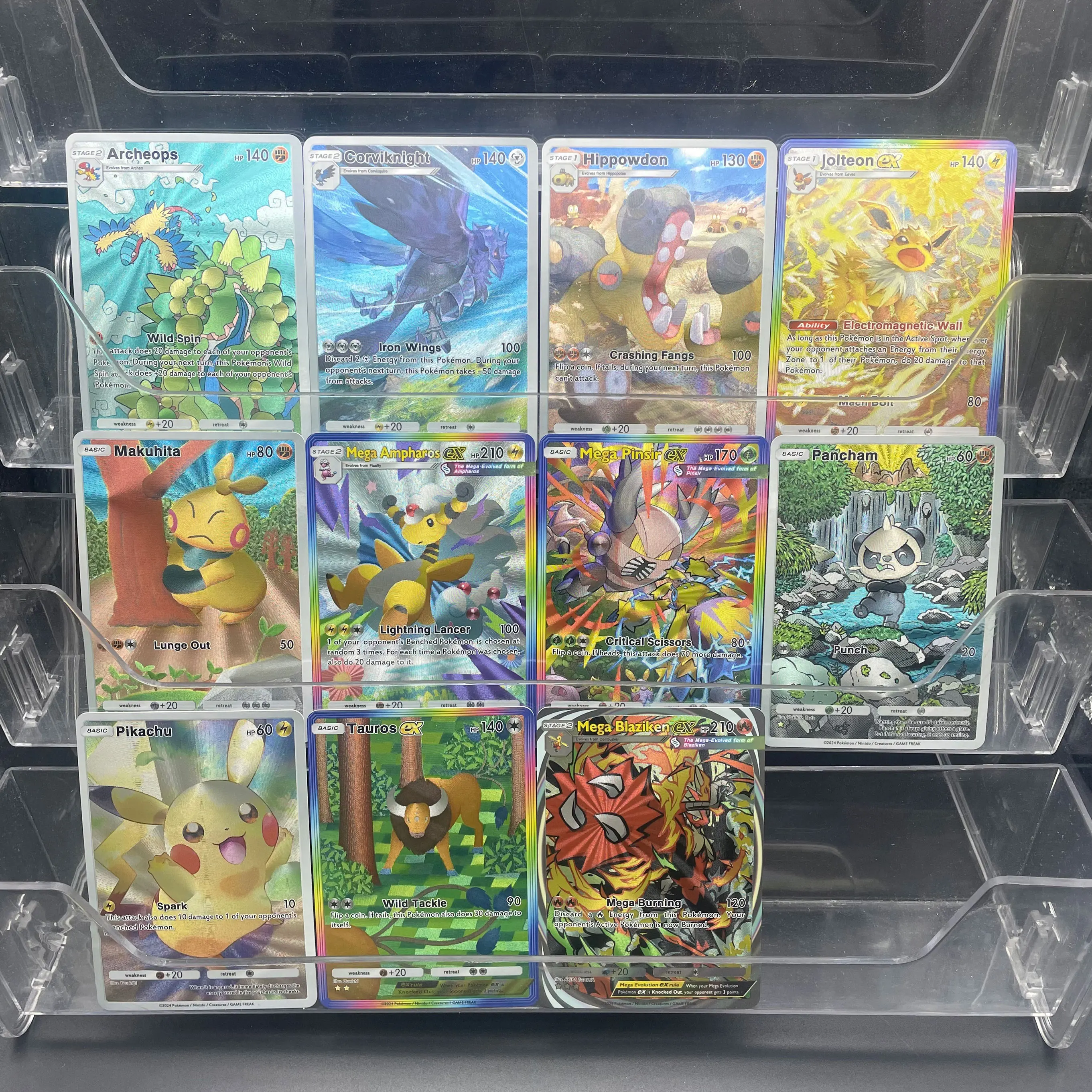 

DIY PTCG 29Th 11Pcs English Version Archeops Jolteon Collect Signature Trading Embossed Texture Refraction Color Flash Card Gift