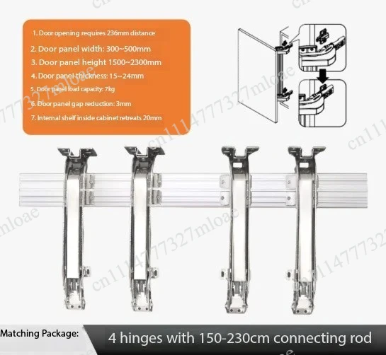 Bus sliding door hinge damping buffer silent wardrobe corner cabinet folding swing door hinge hardware accessories