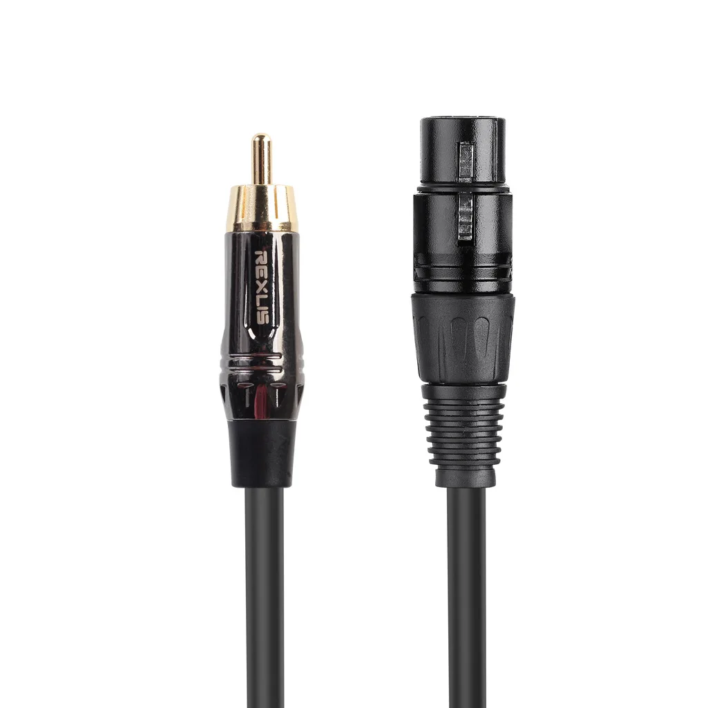 Metal shell double screen shielded wire Lotus RCA revolving Canon XLR female mixing console audio cable hdmi cable