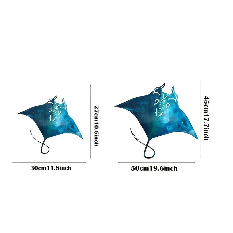 CIFbuy-Metal Manta Ray Wall Art, Decoração Pendurada, Praia, Sinal De Casa, Oceano, Baby Shower, Praia, Presente