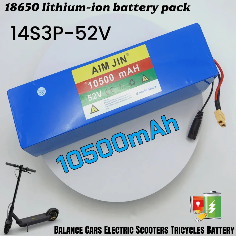 14S3P 52 فولت 10500 مللي أمبير 18650 بطارية ليثيوم أيون حزمة رائجة البيع قدرة عالية للأدوات والمعدات