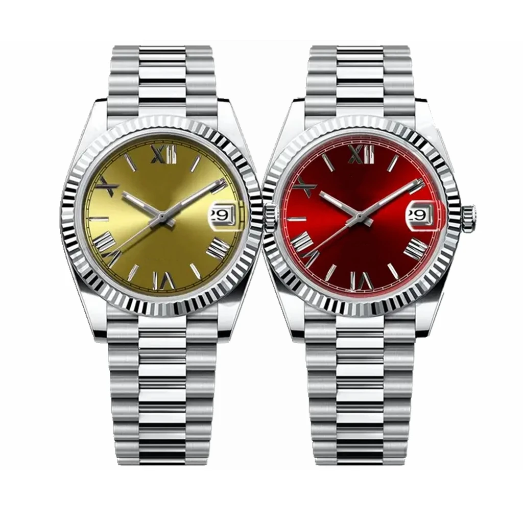 

NH35 36mm/39mm Luxury Sapphire Crystal Sterile Roman Numerals Dial Automatic Watch Silver Stainless Steel Case NH35 Movement