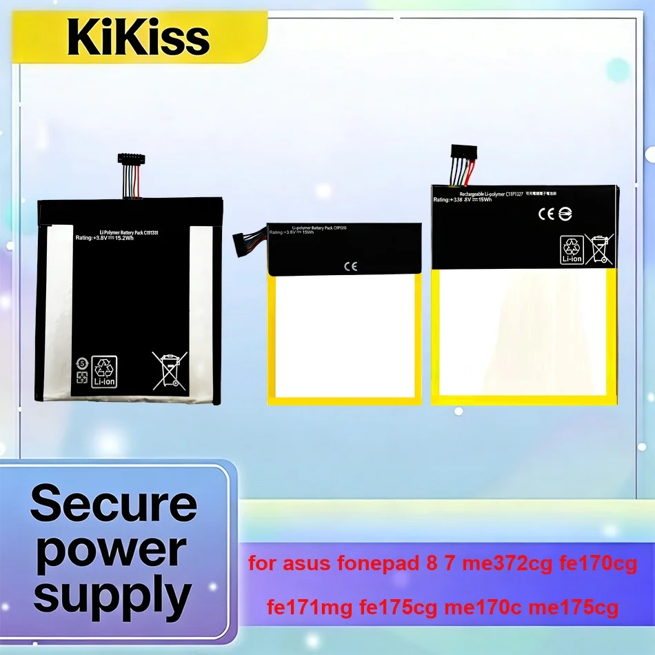 

Аккумулятор для планшетов Asus Fonepad 8 7 (модели me372cg, fe170cg, fe171mg, fe175cg, me170c, me175cg) с емкостью 3910-3950 мАч, совместимый с C11P1327, C11P1412, C11P1331