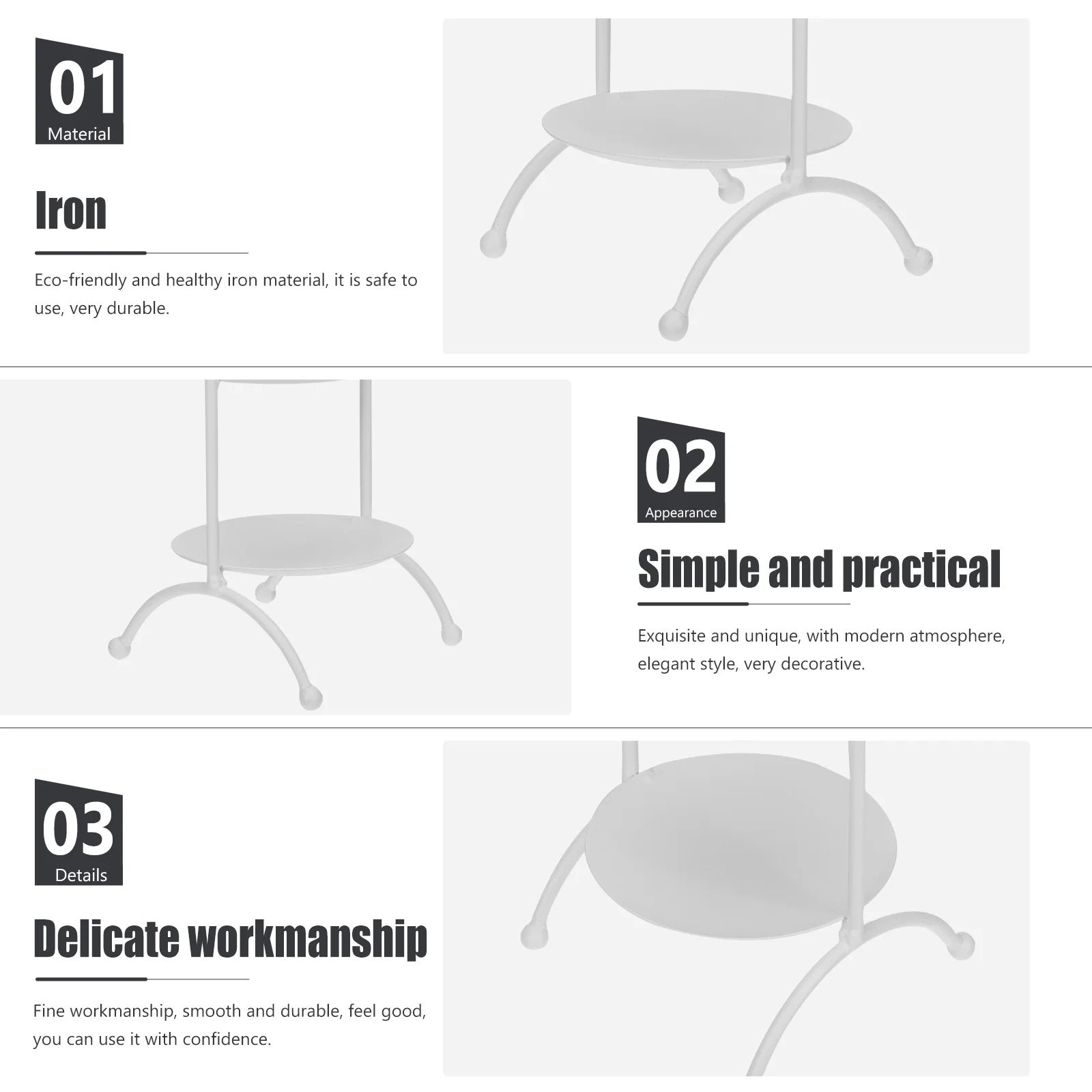 

1Pcs Iron Cake Display Stand Material Perfect for Bridal Shower Birthday Festivals Cake Dessert Display Holder