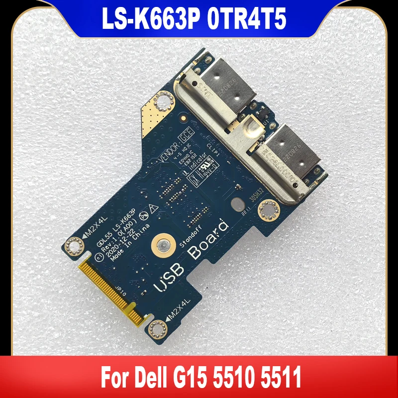 

LS-K663P New Original For Dell G15 5510 5511 Laptop USB IO Power Button Board Switch Panel TR4T5 0TR4T5 CN-0TR4T5 100% Tested