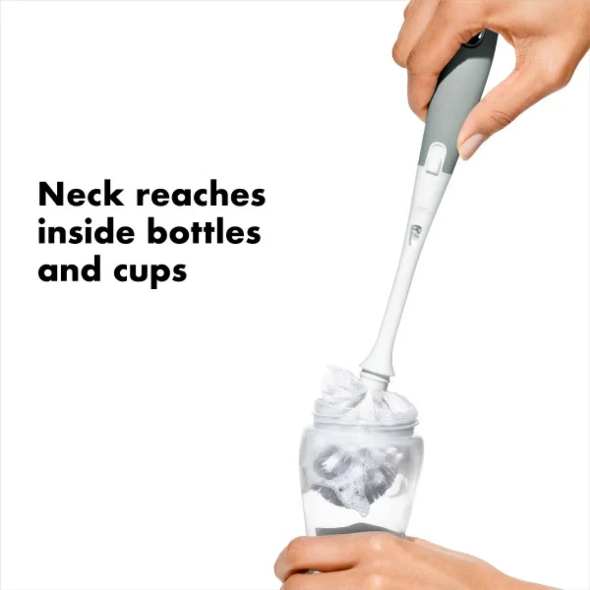 مجموعة فرش الزجاجات OXO Tot - رمادي