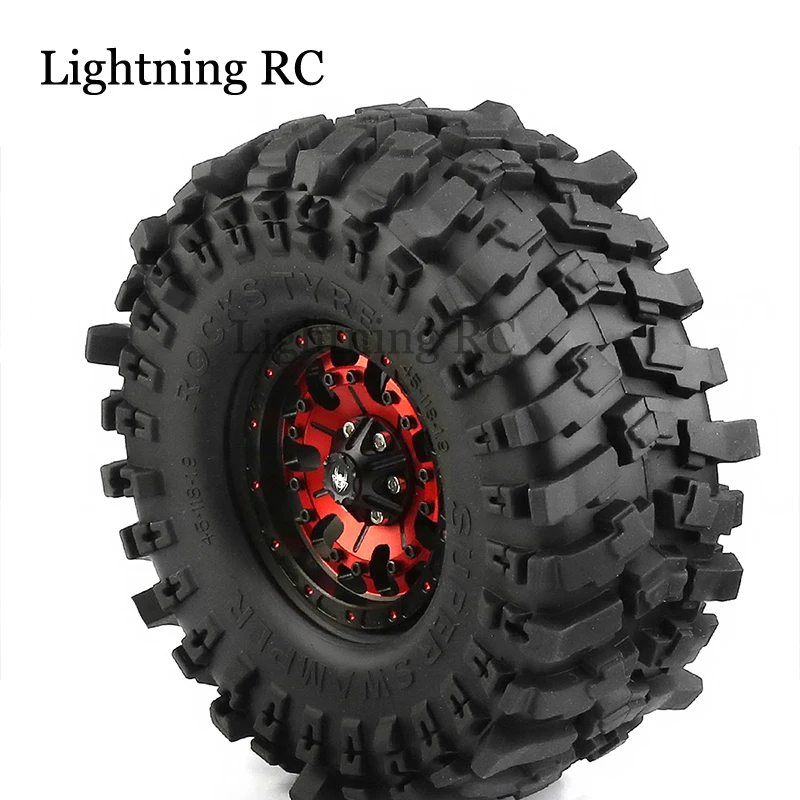 

4PCS 118*45 mm 1.9" Wheel Rims Tires Set for 1:10 RC Rock Crawler Car TRX4 Axial SCX10 90046 Redcat Gen8 d90