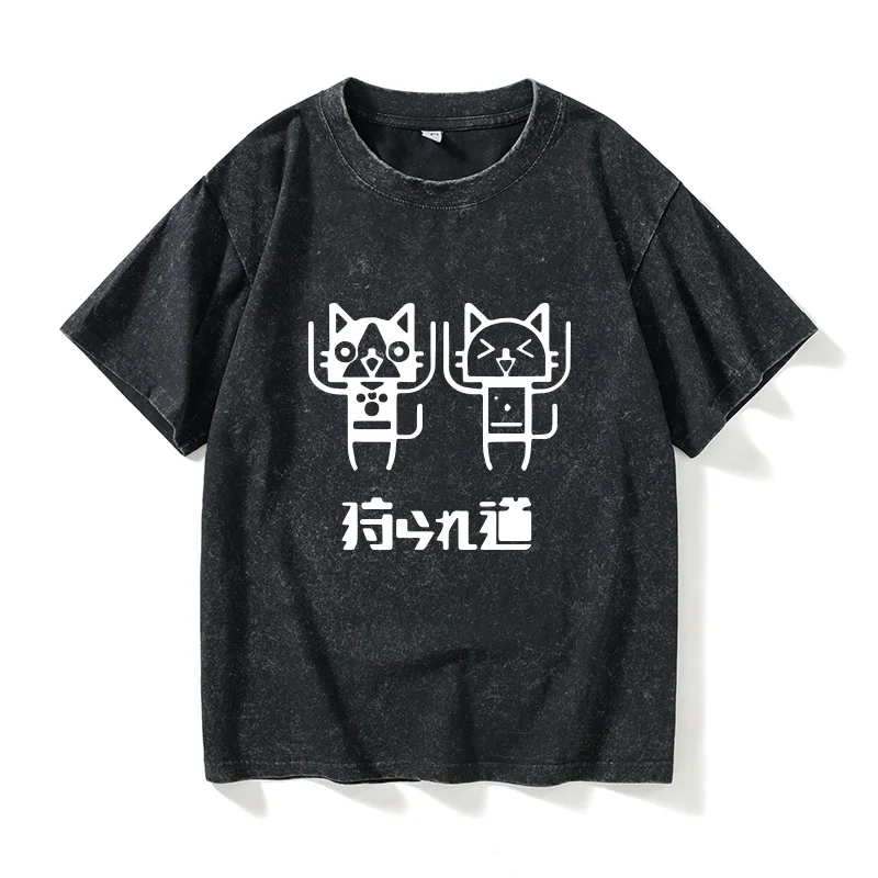 

Loose Fit Monster T-irt ort Sve round Ne ex Summer Cotton Casual Top for Men And Women