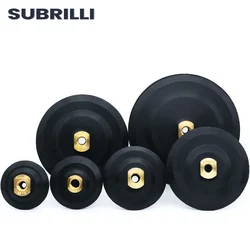 SUBRILLI 3/4/5/6/7 Inch Rubber Backer Diamond Pad Backing Holder Hook And Loop Rubber Backing Plate M14 5/8-11 Thread 100/125mm