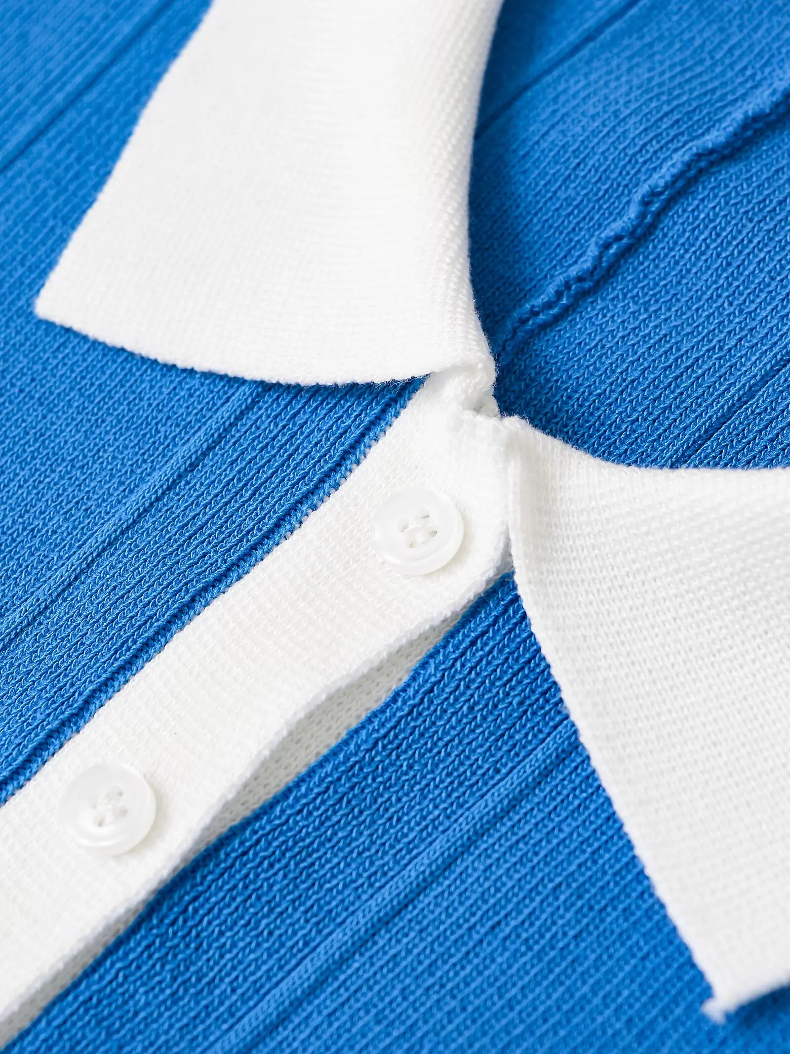 Yy26145 za25 verão novo charme feminino malha contraste camisa flip colarinho manga curta mini vestido linha a 4938014