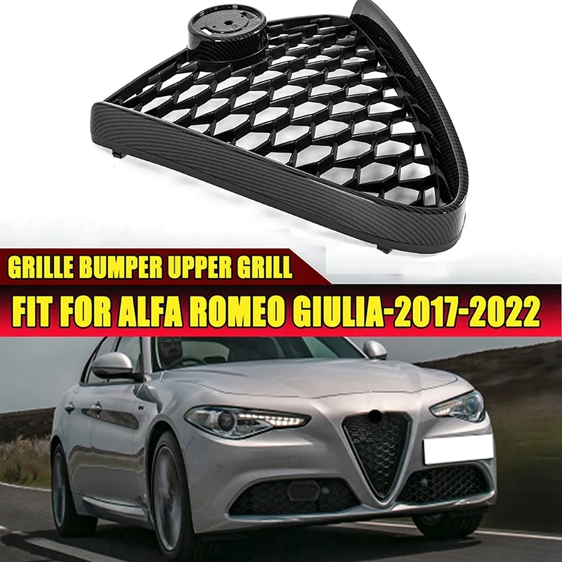 Front Bumper Grille Racing Honeycomb Mesh Badgeless Grill For Alfa Romeo Giulia Base 2017-2022