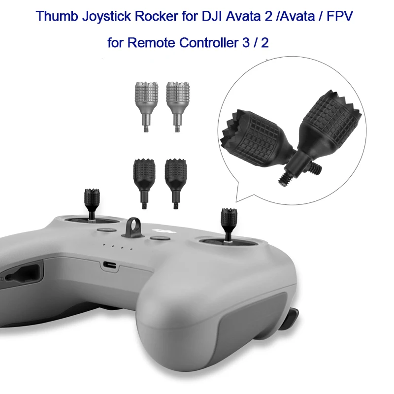 Thumb Joystick for DJI Avata 2 1 FPV Aluminum Alloy Thumb Rocker Rod Protector Rocker for DJI FPV Control 3/2 Accessories