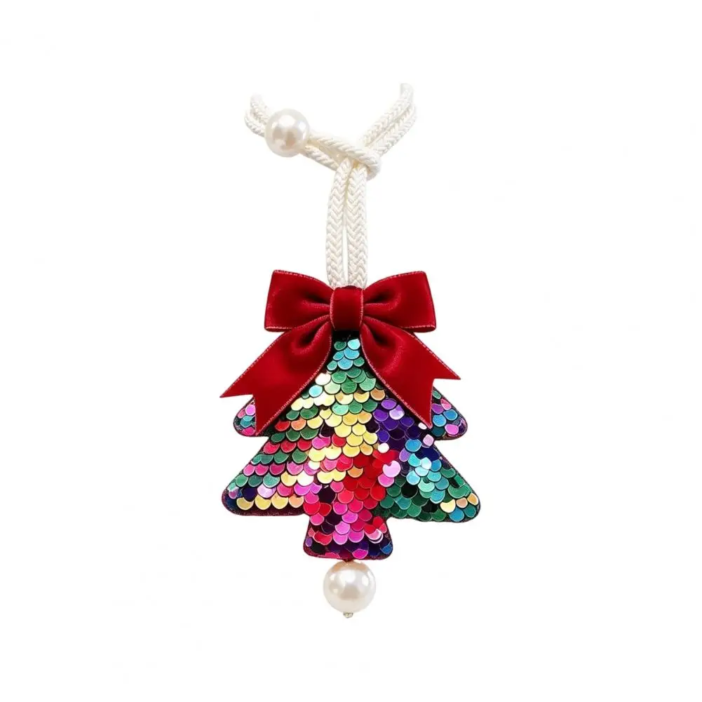 Bedroom Window Treatment Hardware Sequin Curtain Tiebacks Sequined Tree Curtain Tieback with Bow Sparkling Christmas for Home