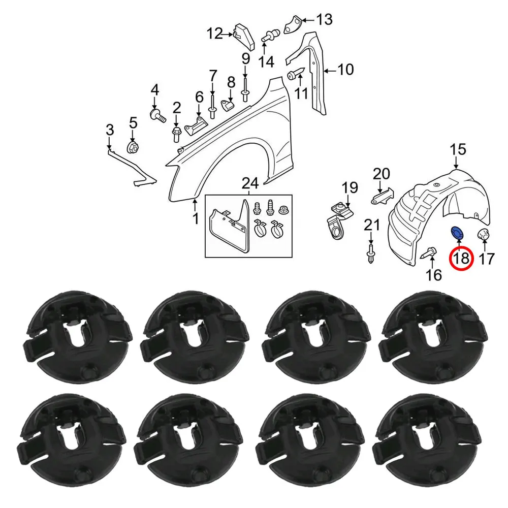 25Pcs Car Mudguard … - image