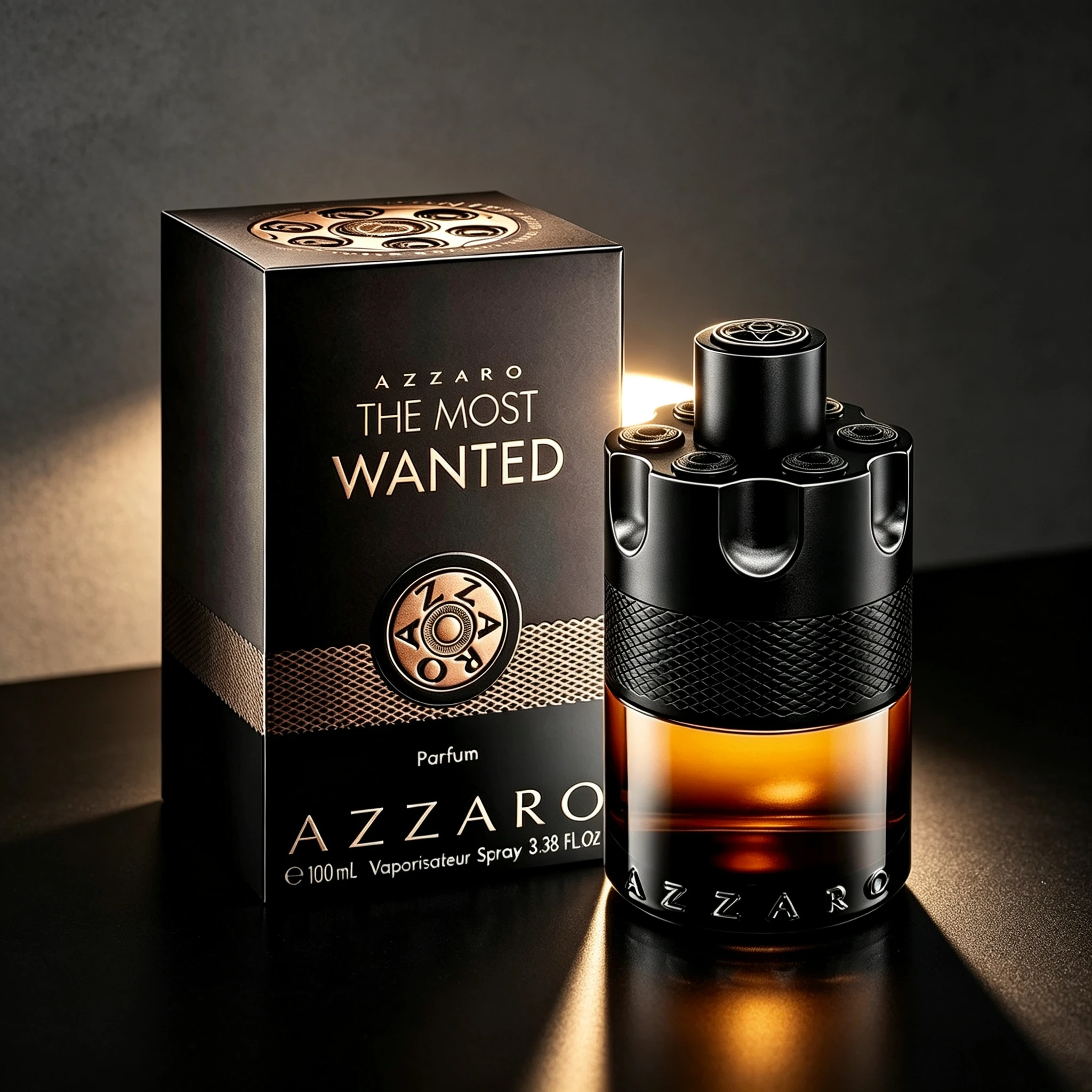 Azzaro The Most Wanted Parfum para Homens, Frasco Preto Masculino, Fragrância Oriental Amadeirada de Rum Quente e de Longa Duração, Conjunto de Presente de Perfume de Luxo para Homens