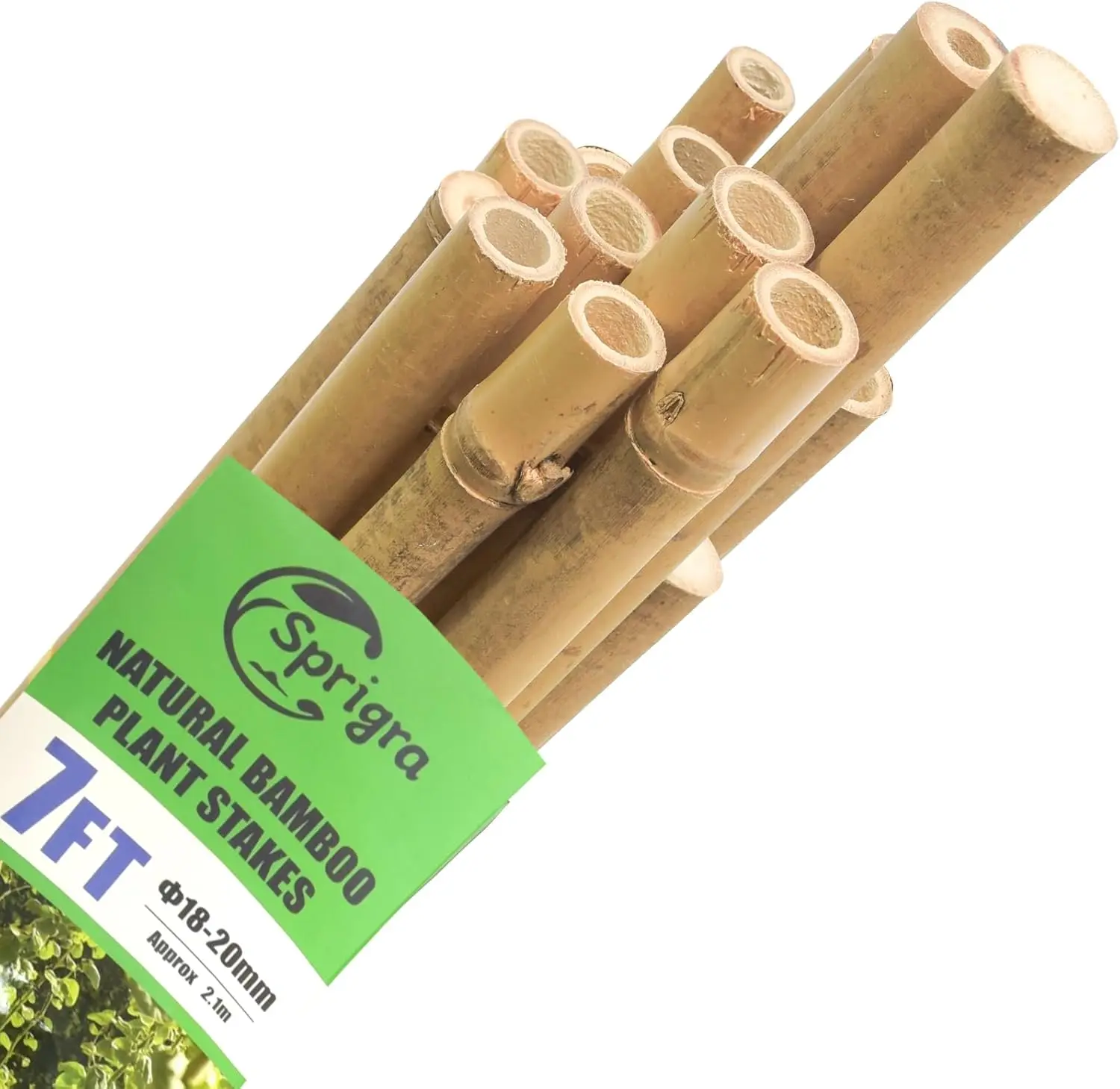 

7 ft Bamboo Stakes for Garden Plant Support, 15 Pack Thick Heavy Duty Stakes for Tomatoes, Cucumbers, Peppers, Beans