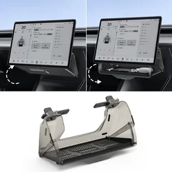 Center Console Organizer for Tesla Model Y Model 3 2016-2024,Open and Close Under Screen Hideen Privacy Magnetic Storage