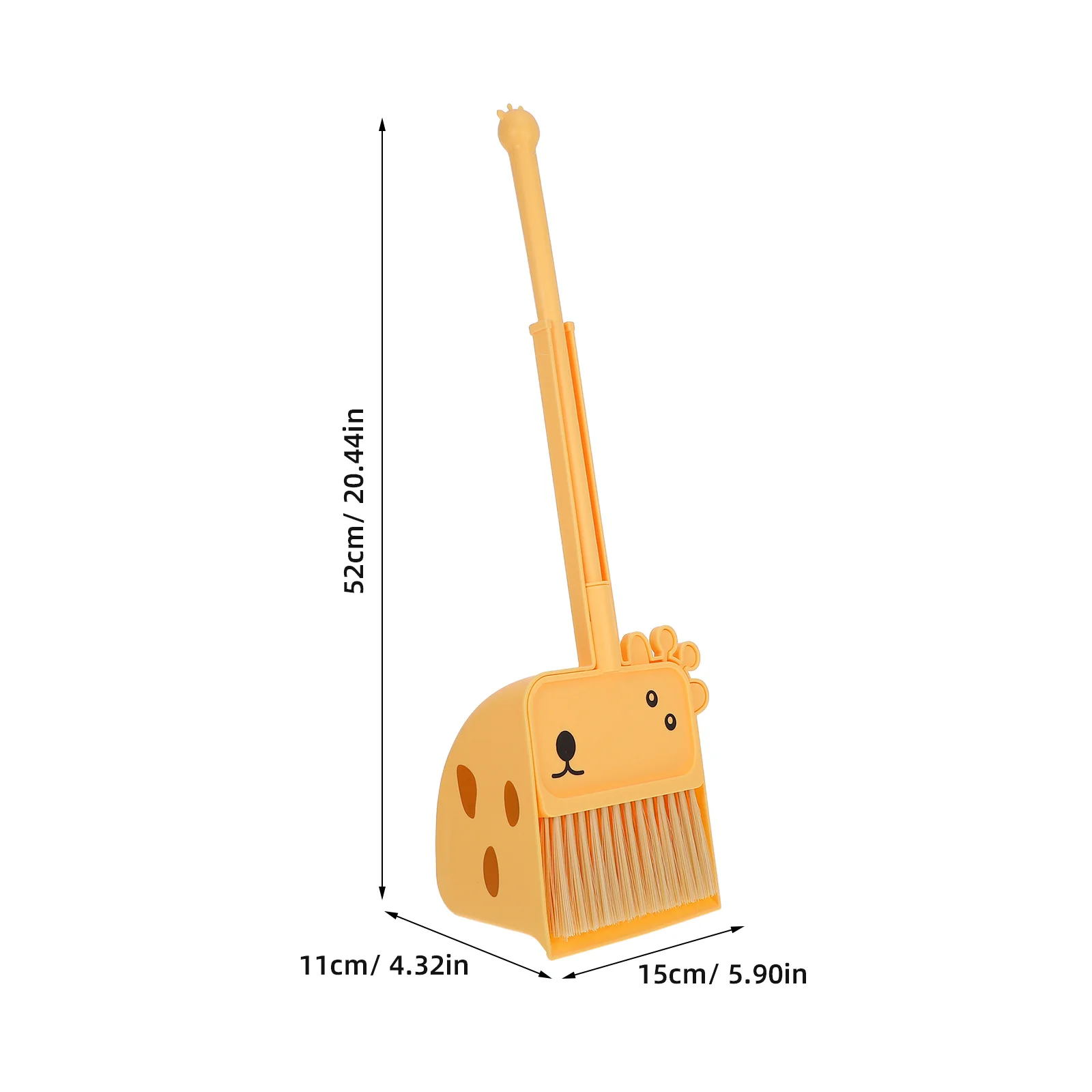 1Set Toddler Giraffe Themed Mini Broom Dustpan Cleaning Helper Kit Compact Small Educational Housekeeping Supplies Pretend Play