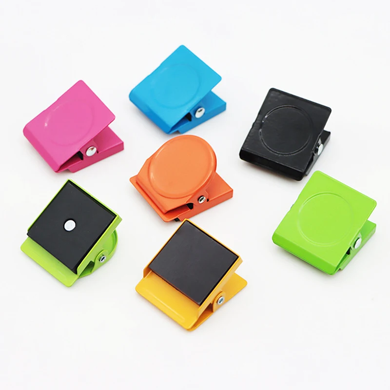 مشابك مغناطيسية للثلاجات، مشابك مغناطيسية صغيرة ملونة، مشابك مذكرة، مشابك صور مستديرة، مناسبة للاستخدام المنزلي والمكتبي