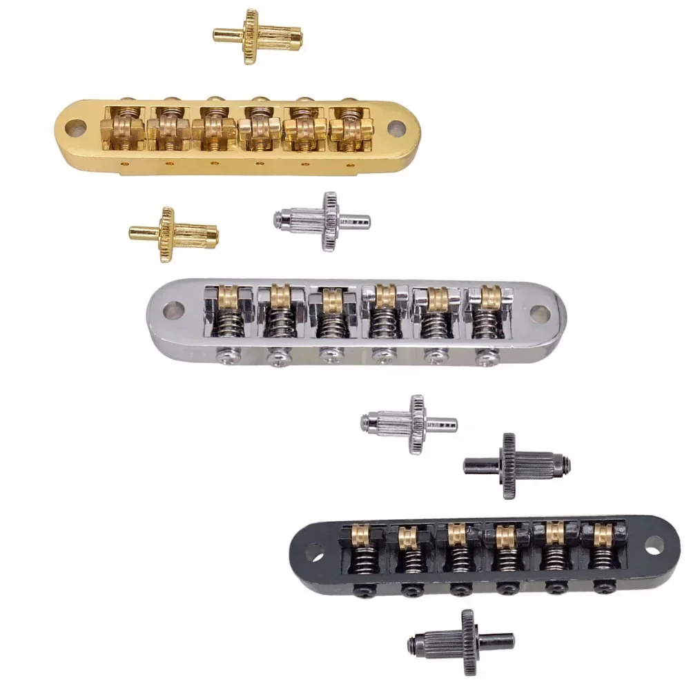 Chrome Guitar Roller Saddle Bridge For Les Paul EPI Electric Guitars Package Includes Bridge And Stopbar Studs