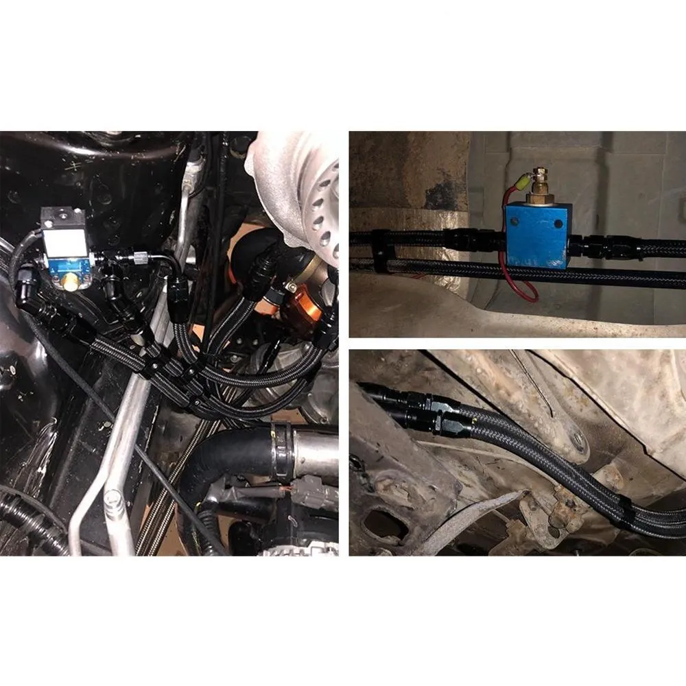 1M 3M 5M Fuel Hose Oil Gas Line AN4 AN6 AN8 AN10 AN12 Cooler Hose Line Pipe Tube Nylon Synthetic Stainless Steel Braided CPE