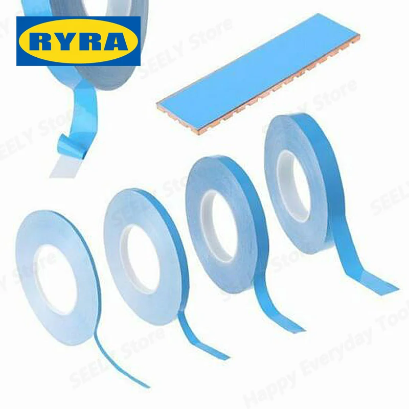 Fita adesiva condutora térmica dupla face, Dissipador de calor LED Strip Light, Fita de transferência térmica para Chip, PCB, CPU, 25m por rolo, 1Pc