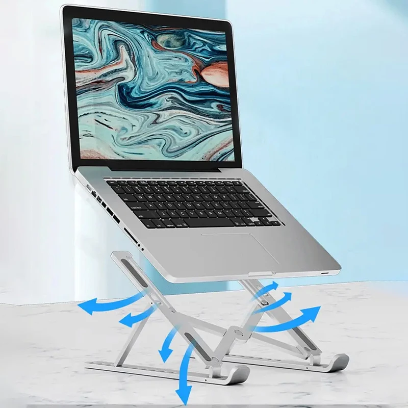 Support en aluminium pour ordinateur portable portable, support pour ordinateur portable, support pour Macbook Air Pro, support pour ordinateur portable, support pour ordinateur portable, support pour Macbook Air Pro, accessoires pliables, base pour PC