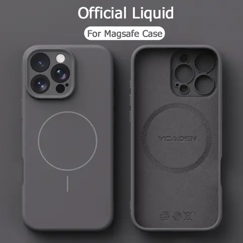 Originele Vloeibare Zachte Siliconen Voor Magsafe Draadloze Lading Magnetische Case Voor iPhone 16 Plus 15 14 13 12 Pro Max 11 cover