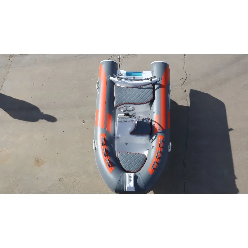 11ft 3.3m Double Model Inflatable Boats 1.2mm Fiberglass and PVC Rib Motor Boat With Deep V Hull for Outdoor Fishing xgz