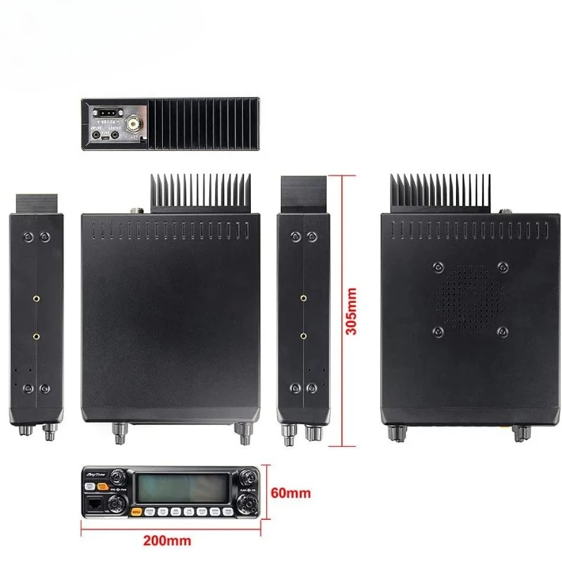 AnyTone AT-5555N II Radio mejorada de 10 metros de alta potencia AM 60W/FM 45W/SSB 60W transceptor móvil para camión