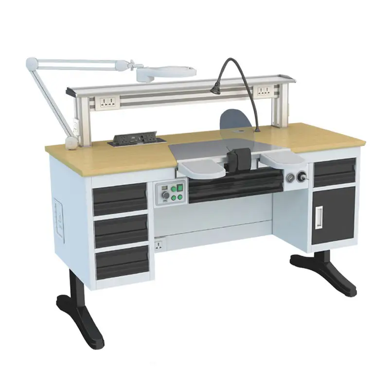 Jinguang Dental Technician Workbench Double or Single Dental Lab Work Bench Customizable 1M 1.2M 1.4M 1.6M 1.8M