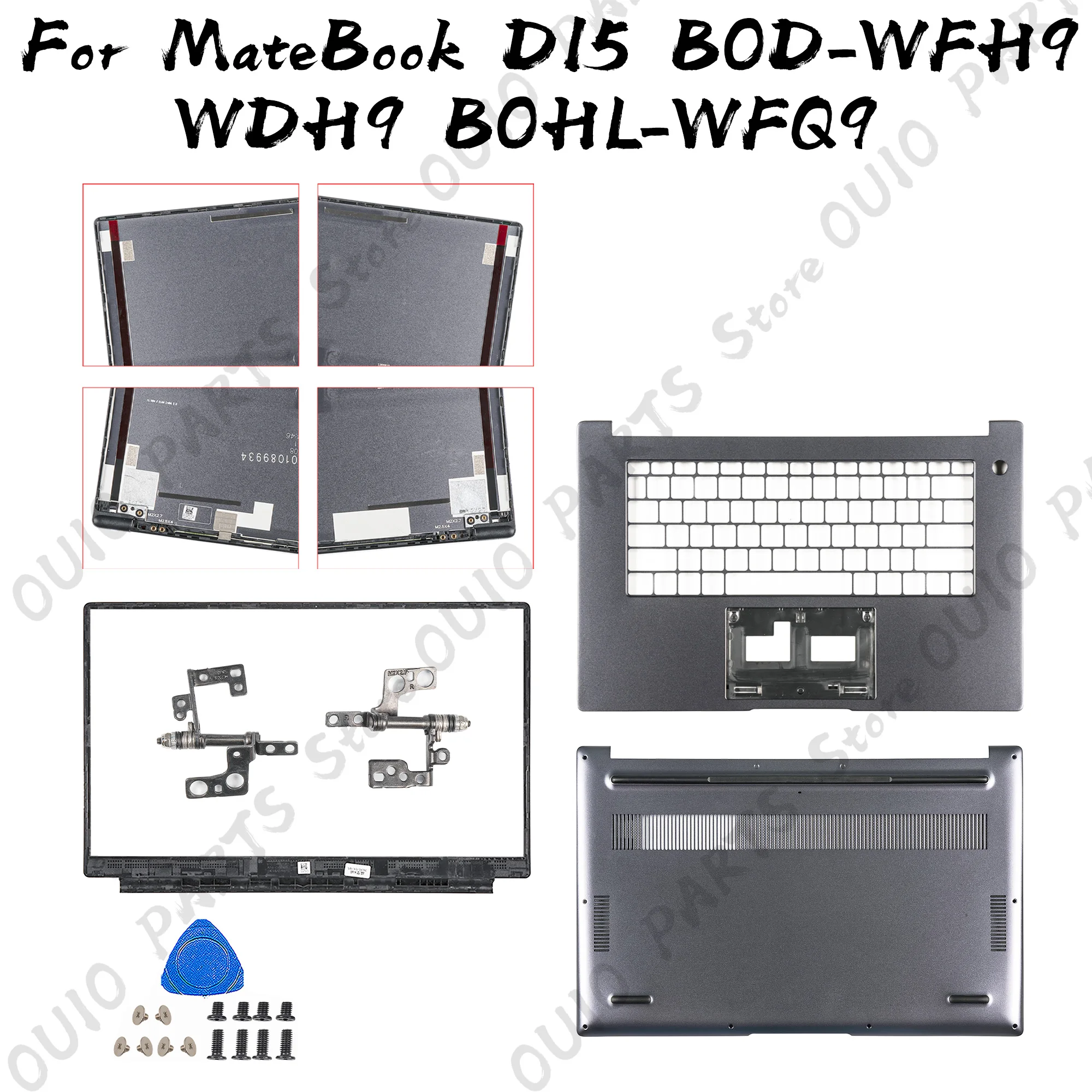

Parts For MateBook D15 BOD-WDH9 BBZ-WBH9 Boh-WAQ9L BoB-WAE9P BOHL-WFQ9 Metal Back Cover/Bezel/Upper/Bottom VIC51661QCB 15.6inch