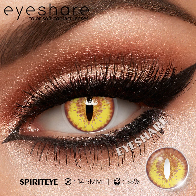 EYESHARE 1 Paar weiße farbige Kontaktlinsen für Cosplay, rote Kontaktlinsen, Anime-schwarze Augenlinsen, Halloween-Schönheits-Make-up-Linsen – Detail 15