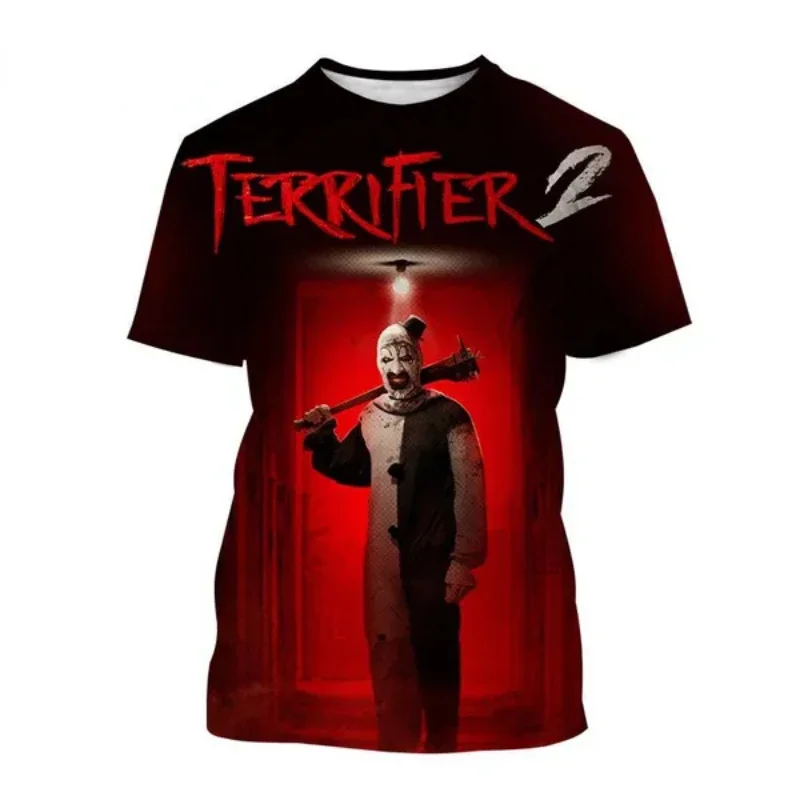 

Fashion Men Clothing New Horror Movie Terrifier 3D Print T-shirt Hip Hop Harajuku Personality Street Unisex Oversized T Shirt