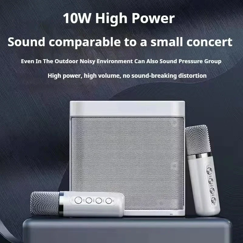 Xiaomi 10W Powerful Wireless Portable Dual Microphone Karaoke Machine Outdoor Family Party Home KTV Karaoke Subwoofer Boom Box